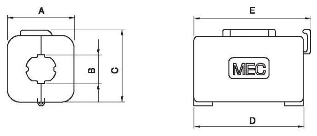 開閉自在型スリーブクランプコア MSFCシリーズ(低周波用) 仕様1